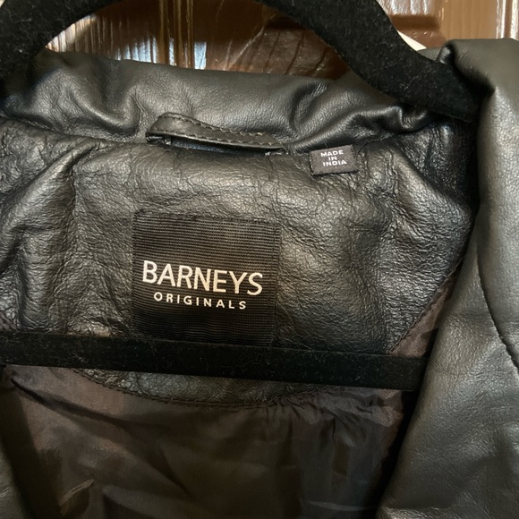 Barneys New York Women's Black Leather Jacket - Picture 3 of 4